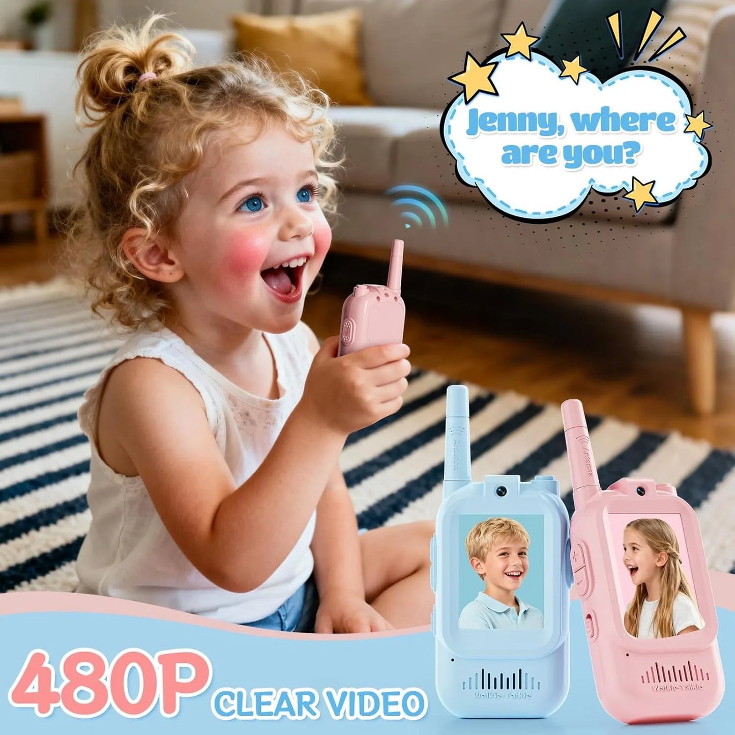 Rechargeable Video Walkie Talkies for Kids 2