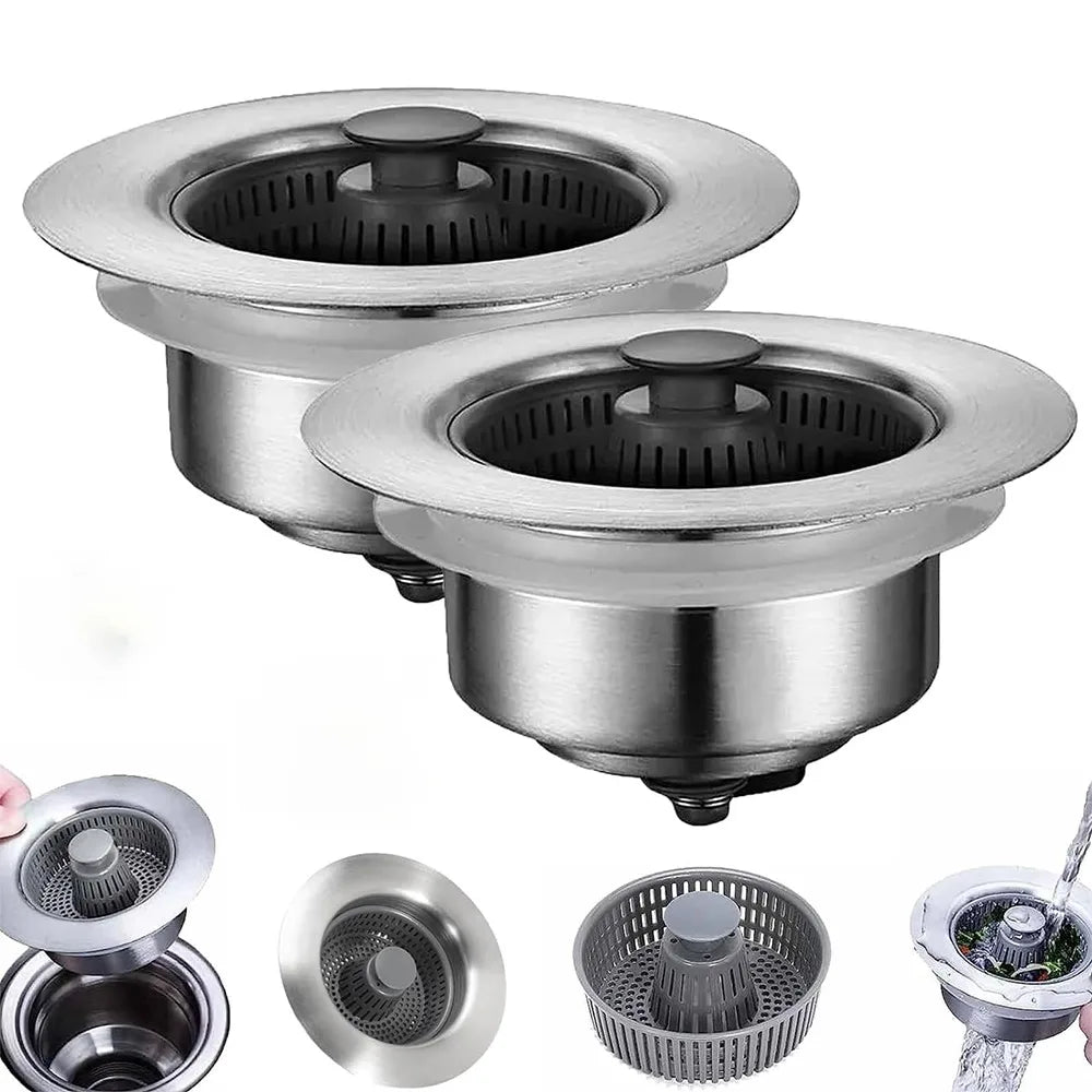 3 in 1 Sink Strainer Kitchen Tool
