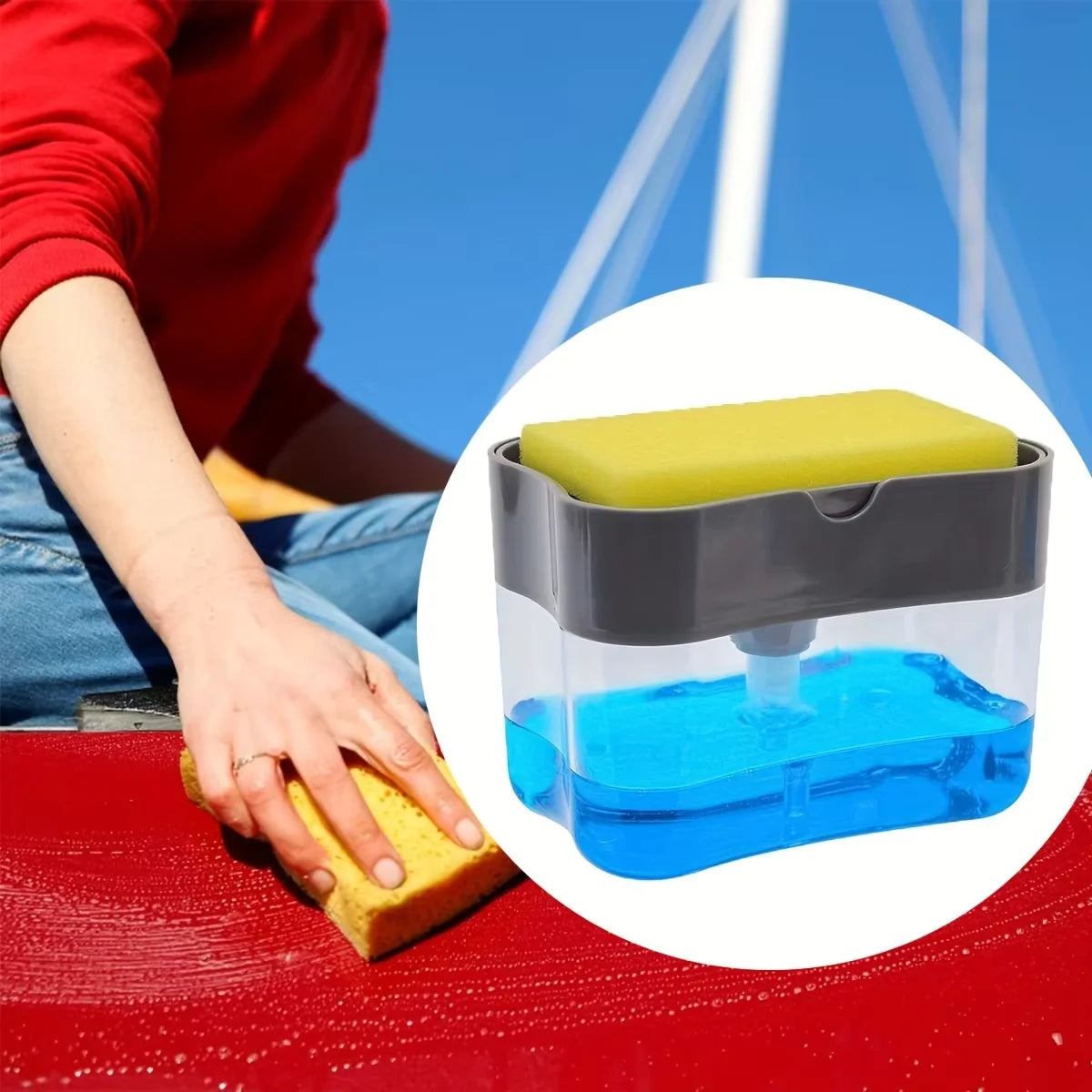 Dish Soap Dispenser with Sponge Holder